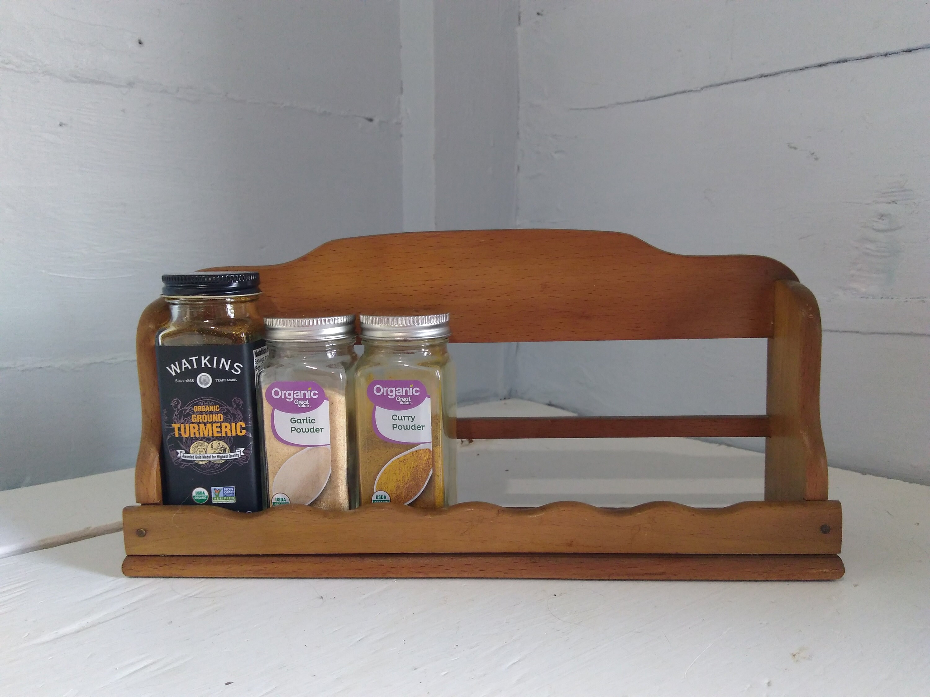 Oak Spice Rack  Stained Oak Spice Rack - The Spice House