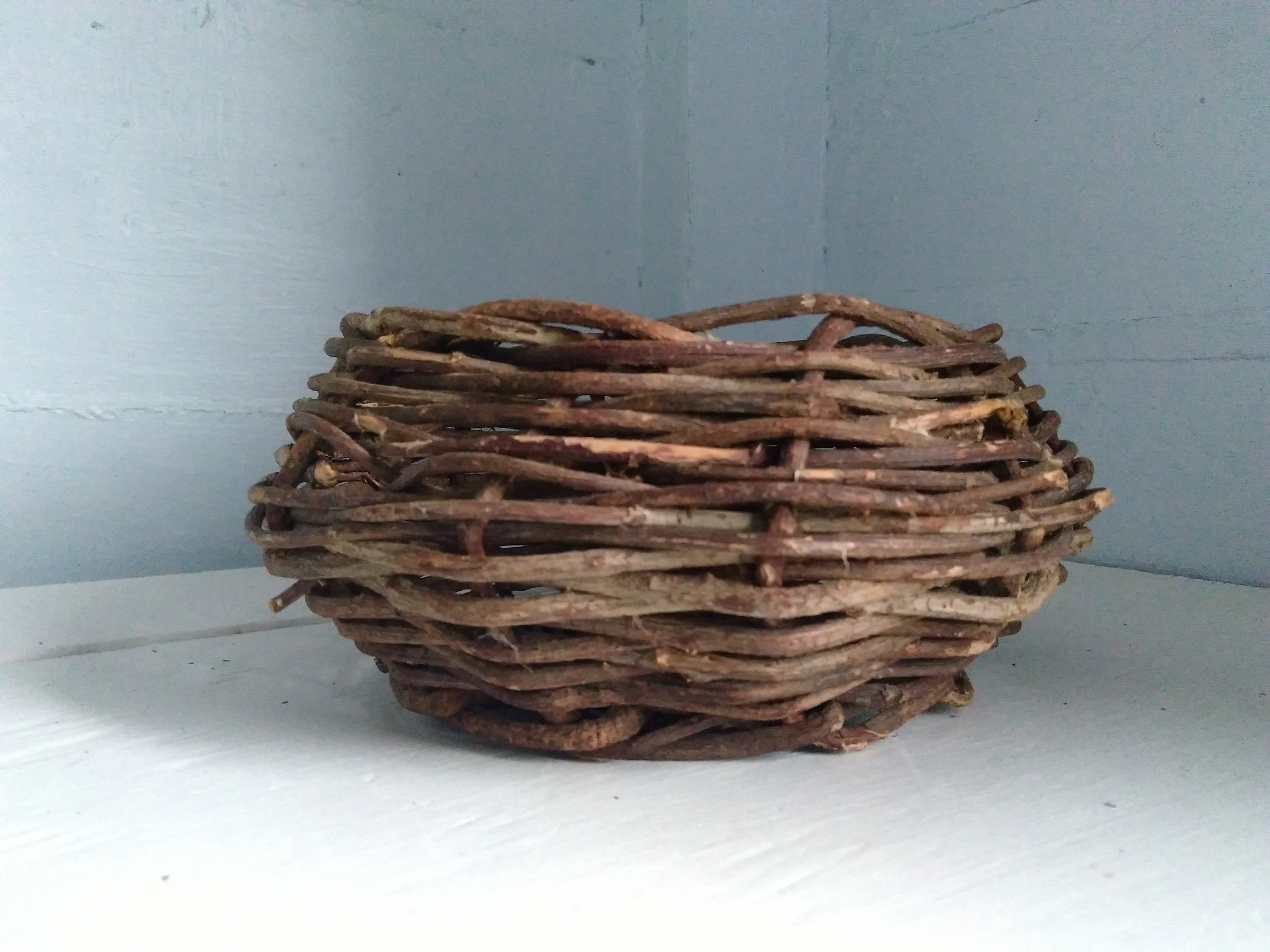 Vintage, Decorative, Basket, Twig Basket, Home Decor, Rustic, Country