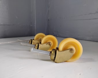 Vintage Caster Furniture Wheel Plastic Wheel Furniture Hardware  RhymeswithDaughter