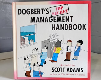 Vintage Dogberts Top Secret Management Handbook by Scott Adams Comic Book Hard Cover RhymeswithDaughter