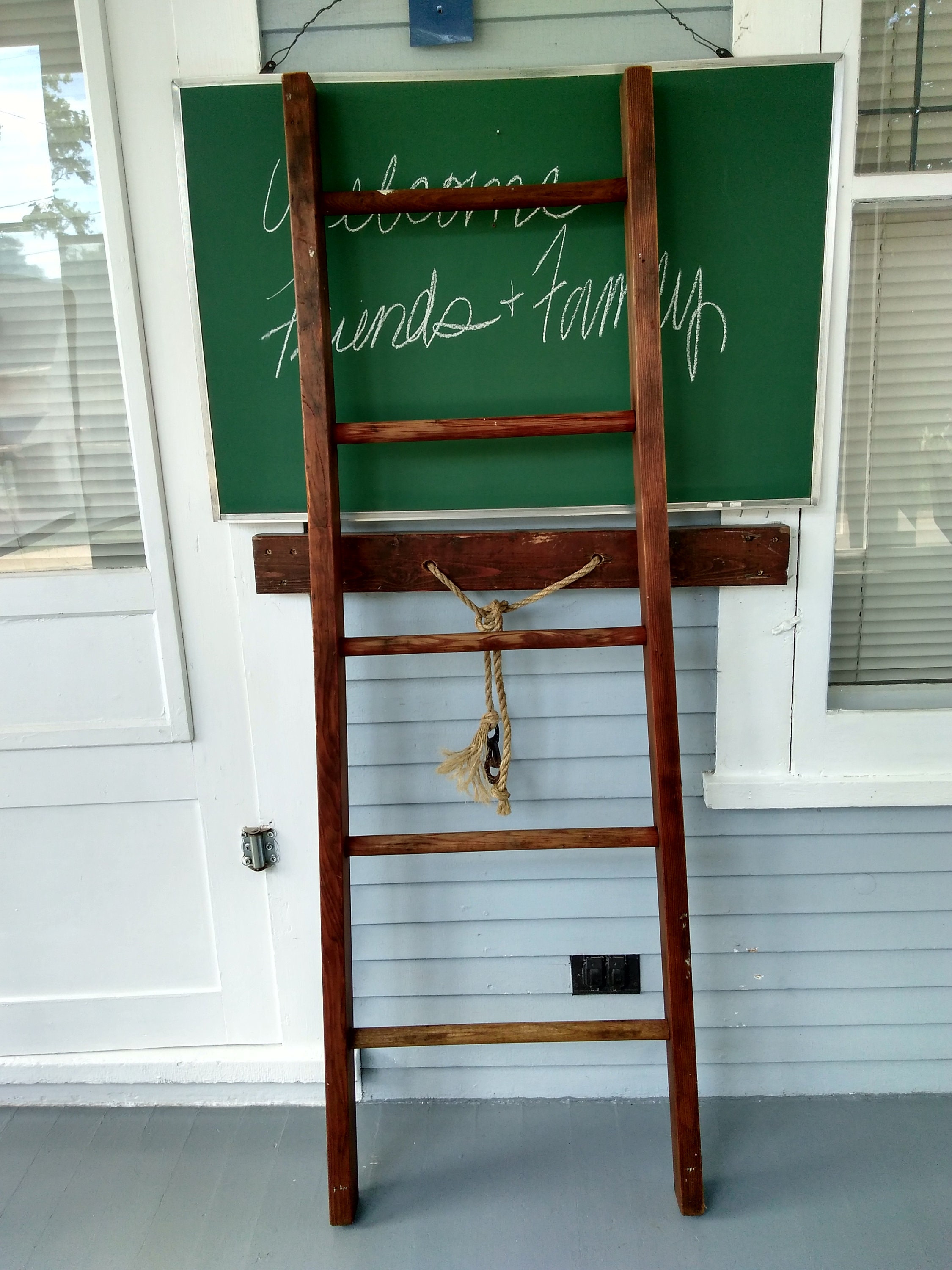 Blanket Ladder Quilt Rack Display Tall Wide Tapered Antique Ladder