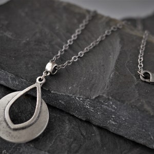 Collar porta gafas de plata antigua: cadena de 24 pulgadas para gafas de lectura
