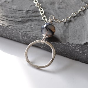 Loop Silver Eyeglass chain,Eyeglass Necklace, Silver Loop Lanyard, Eyeglass loop chain, eye glasses, Wire wrapped Agate, sunglasses chain