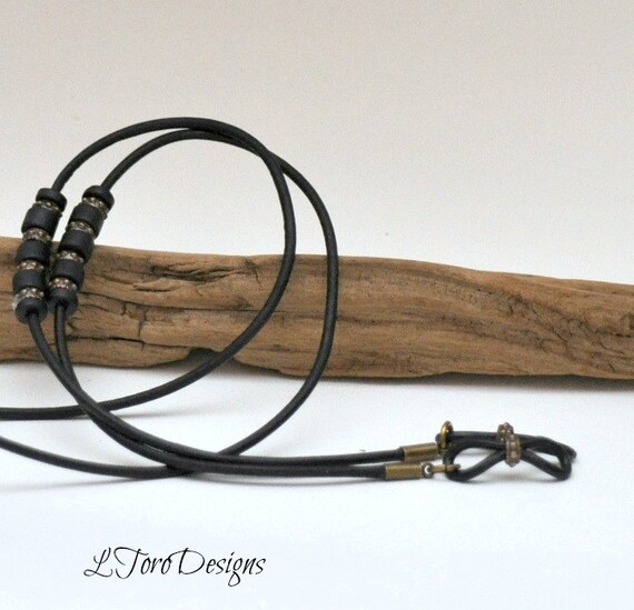 Rustic Men's Glasses Chain Black Eyeglass Chain Black Etsy