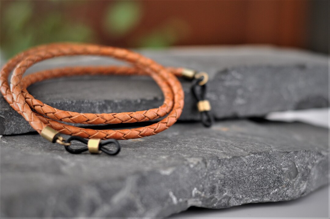 Rustic Mens Eyeglass Leash, Sunglasses Chain, Earthy Mens Leather ...
