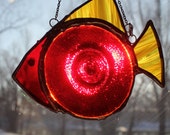 Tropical fish suncatcher, fish, stained glass fish, glass tropical fish, sea fish, beach art, beach decor, ocean decor, home decor