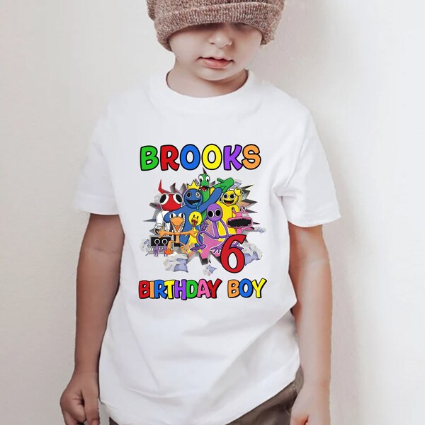 Rainbow Friends Personalized Birthday Boy T-Shirt, Birthday Girl, Family Shirt, Party Family Matching Tee,RAINBOW FRIENDS Birthday Party