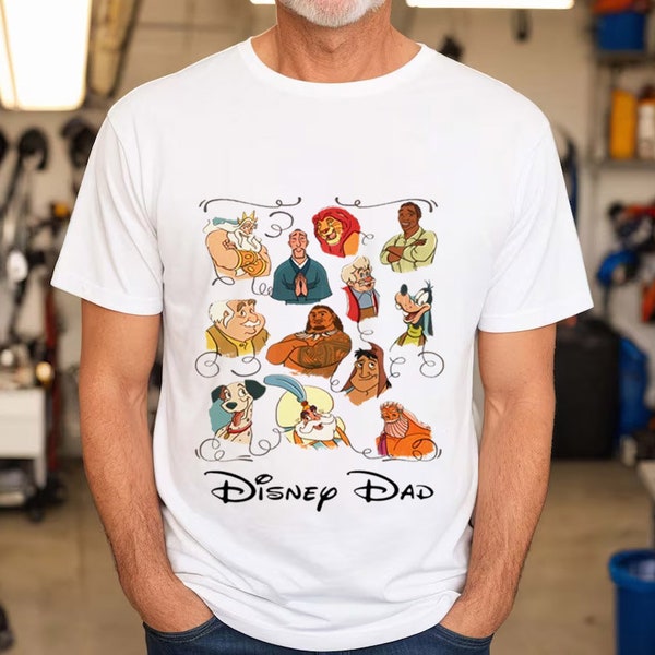 Disney Dad Disneyworld Dad Characters Shirt, Fathers Day T-shirt, Daddy Shirt, Disneyland Family Vacation, Magic Kingdom Tee for Dad