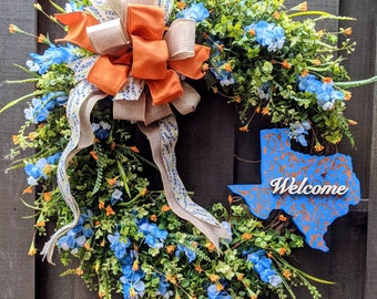 Patriotic Wreath Kit DIY Wreath Kit Wreath Kit to Make Texas Wreath Beginner Wreath kit Wreath kits to make Texas Welcome