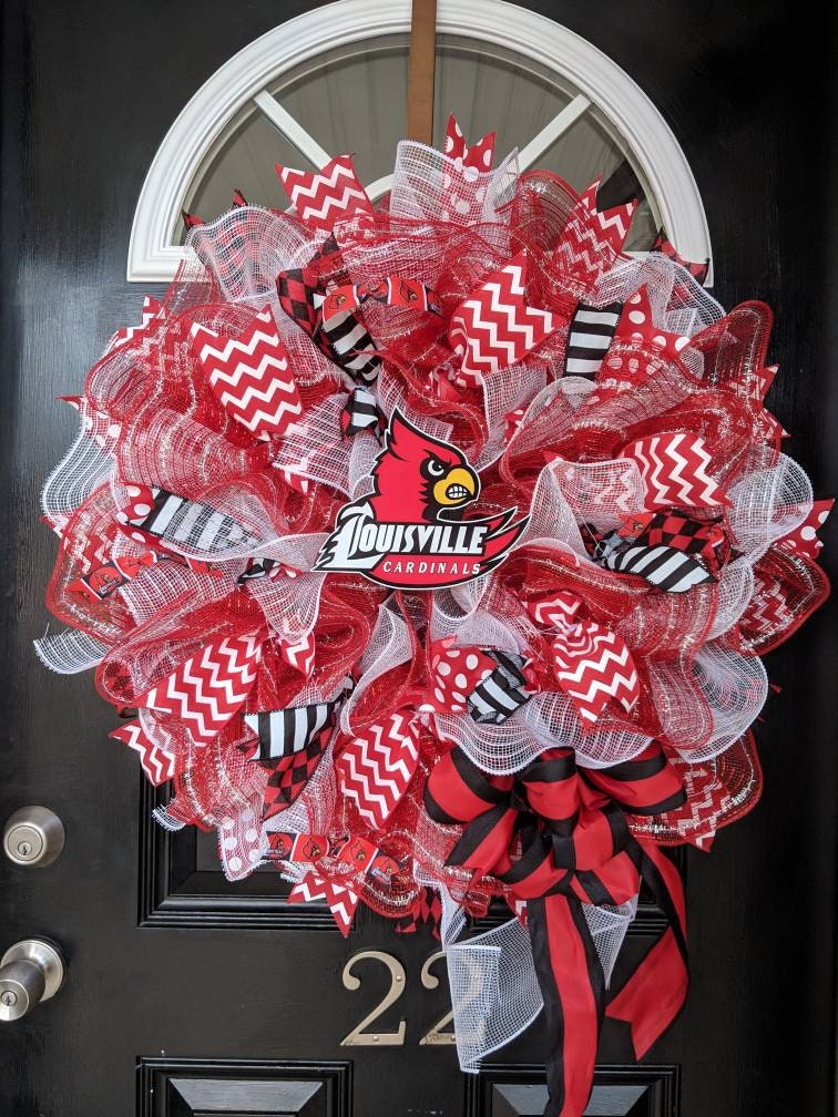 Uofl Wreath Cardinal Wreath University of Louisville Wreath 