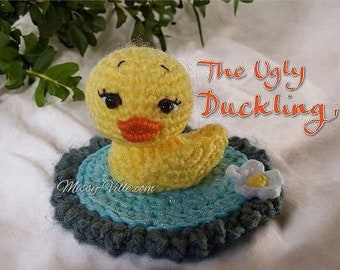 5" Baby Ugly Duckling. Crochet Duck. Amigurumi Duck. Toy Duck. ooak Duck.