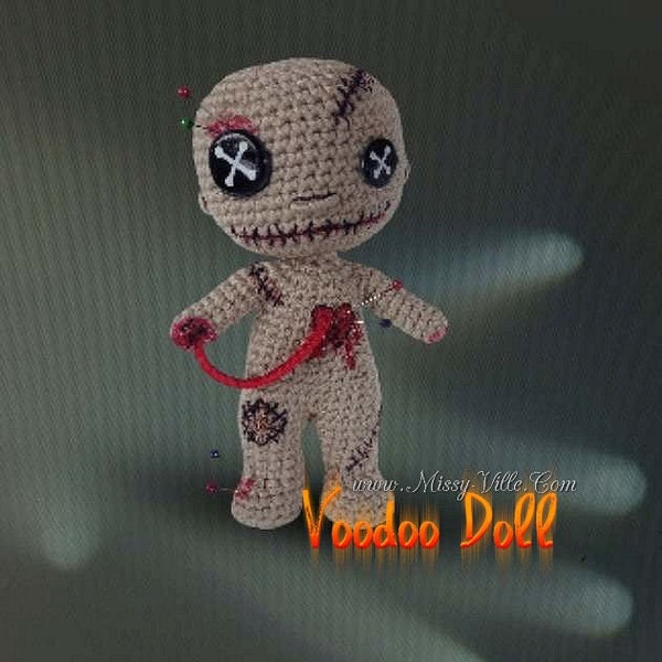 6" Crochet VooDoo Doll. Amigurumi VooDoo Doll. Real VooDoo Doll. OOAK VooDoo Doll. HandMade VooDoo Doll. Real Haunted Doll.