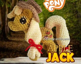 5" Crochet Mlp AppleJack. My Little Pony. Amigurumi AppleJack. Mlp Doll. OOAK Mlp. HandMade Mlp.