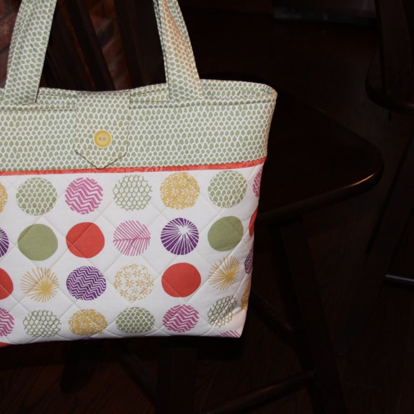 Multi-Colored Quilted Tote Bag
