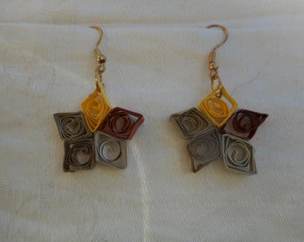 Quilled Star Earrings