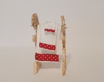 Towel for Doll House, 3 piece Towel Set for Hanging in your Bathroom, Doll Box or Diorama