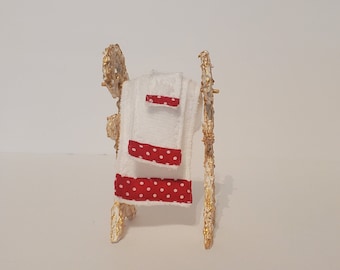 Juego de toallas de 3 piezas para baño de muñecas, ideal para casa de muñecas, caja de habitación o diorama.