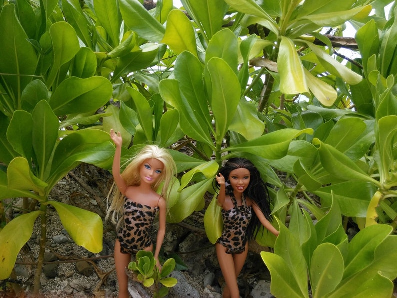 Barbie Doll Swimsuit Cheetah Print Barbie Swimwear Barbie Etsy