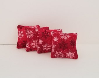 Schneeflockenkissen 1: 6-Skala, Weihnachtsdekoration, Bestellen Sie 1 oder einen Satz von 4