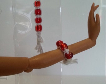 Makramee Armband für Puppe, Puppenschmuck im Maßstab 1:6, Modepuppen Accessoire