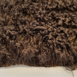 Brown Shaggy Throw Rug, Doll House Accessory,  Playscale Doll Carpet, Fashion Doll Miniature Rug