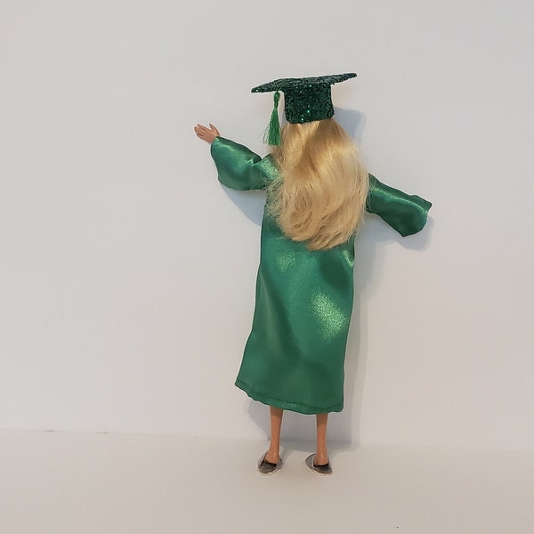 Miniature Graduation Gown and Cap in Green