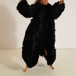 Fur Doll Coat, Fashion Doll Faux Mink Fur Coat,  12 in Doll Coat, Luxury Doll Coat