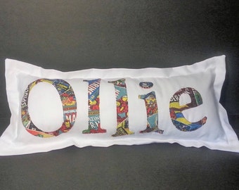 Personalisierte Namen Kissen Comic Book Themed, Schlafzimmer Dekor
