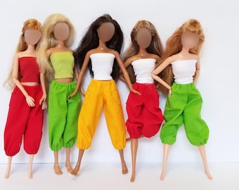 Hübsche Baumwoll-Puppenkleidung für 1: 6-Skala-Puppe, moderne Hosen, verschiedene Farben vorhanden