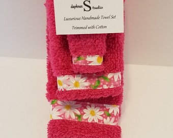 Doll Towel Set, Dollhouse Towel, Long Towel, Hand Towel and Wash Cloth included