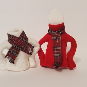 Christmas Doll Scarf Plaid, Scarf with Metallic Threads for your Fashion Doll, Doll Clothes Accessory