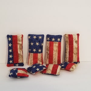 Miniature Pillow (American Flag) -  Dollhouse Miniature 1:12 and 1 6 scale -  1 or set of 4