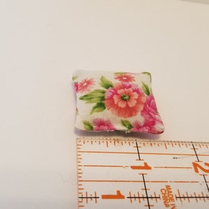Doll Pink Floral Miniature Pillow 1 6 Scale