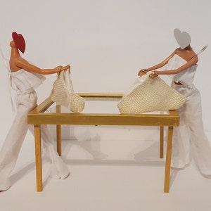 Straw Purse for 12 inch Doll and Friends, Straw Handbag, 1:6 Miniature Summer Doll Purse