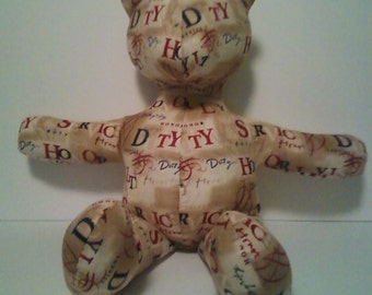 Handmade Teddy Bear. Decorative Stuffed Bear Patriotic and Military Themed, order with or without eyes and nose