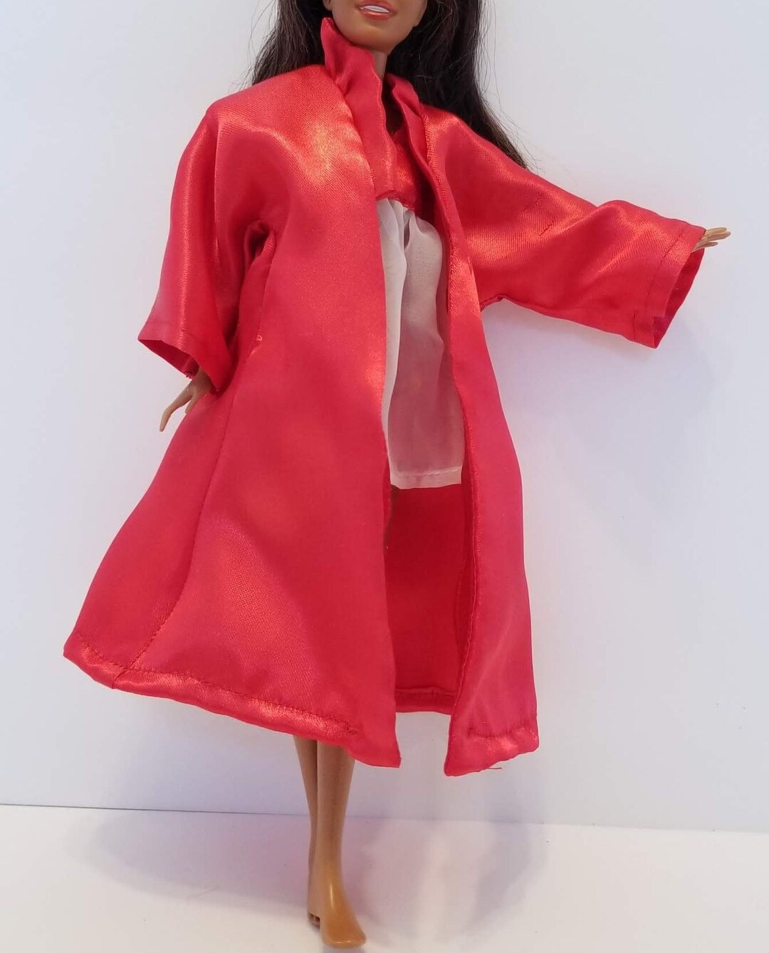 Doll Robe Red Satin Doll Robe House Coat for 12 Inch Fashion - Etsy