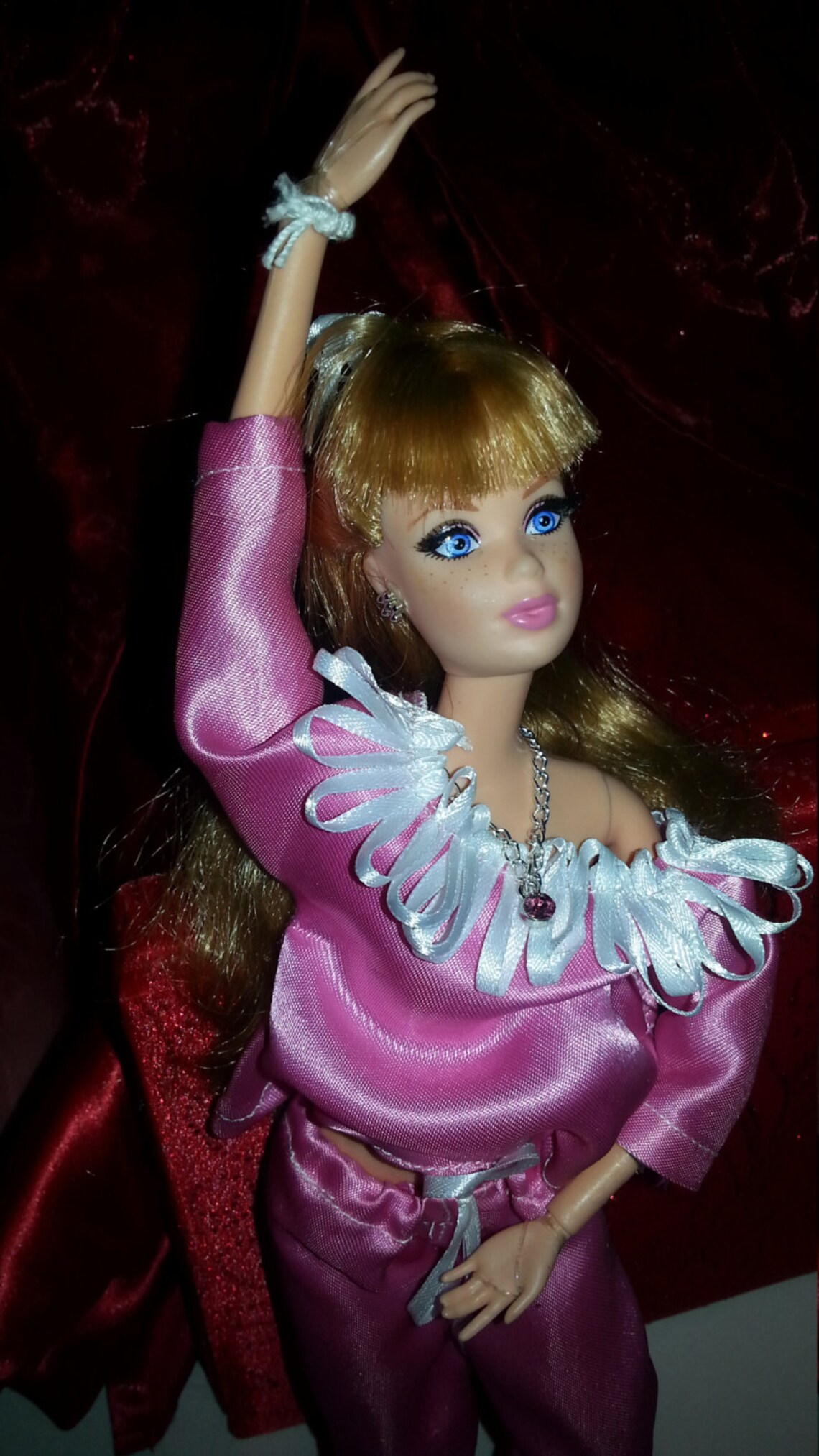 Barbie Pink Satin Pajama Barbie clothes Barbie Pajamas Etsy