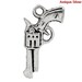 Silver Gun Charms Gun Jewelry Hand gun Pendant Military charm pistol revolver western Wholesale Jewelry Charms Bracelet Charms Bangle charms