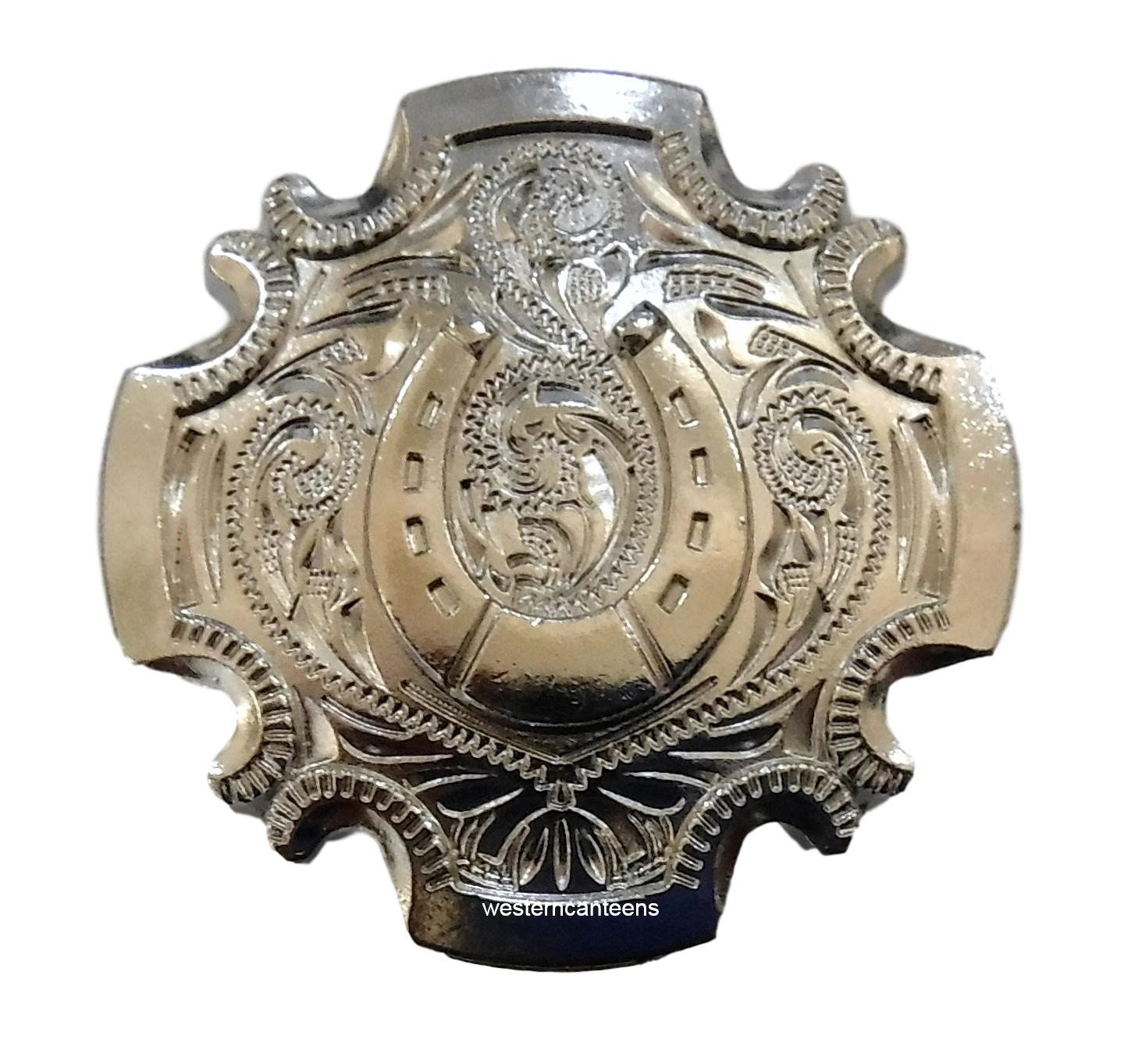 Concho à visser INFINITY - 38x19mm - Argent vieilli | Deco Cuir
