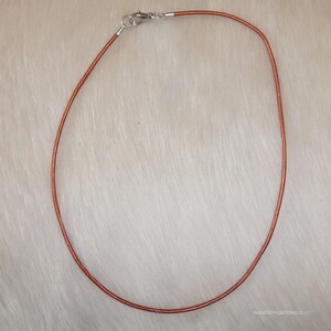 Leather Cord Light Copper Smooth Finish Necklace 2 MM - Sizes 14&quot;-28&quot;