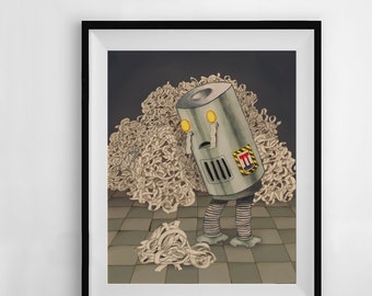 Sad Robot Print, "The Next Stage"