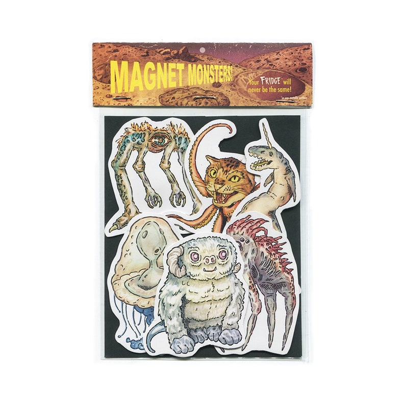 MONSTERS Set of 6 Monster Fridge Etsy