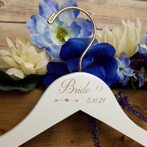 Engraved Wedding Hanger, Bride Hanger, Bridesmaid Gift Hangers, Bridal Party, Wedding Dress Hanger, Personalized Wedding Hanger, Bride Gift