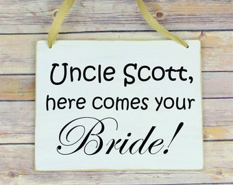 Rustic Wedding Decor, Barn Wedding Decor, Here Comes the Bride Sign, Sign for Wedding, Wedding Signs, Wood Sign, Wedding Shower Gift,
