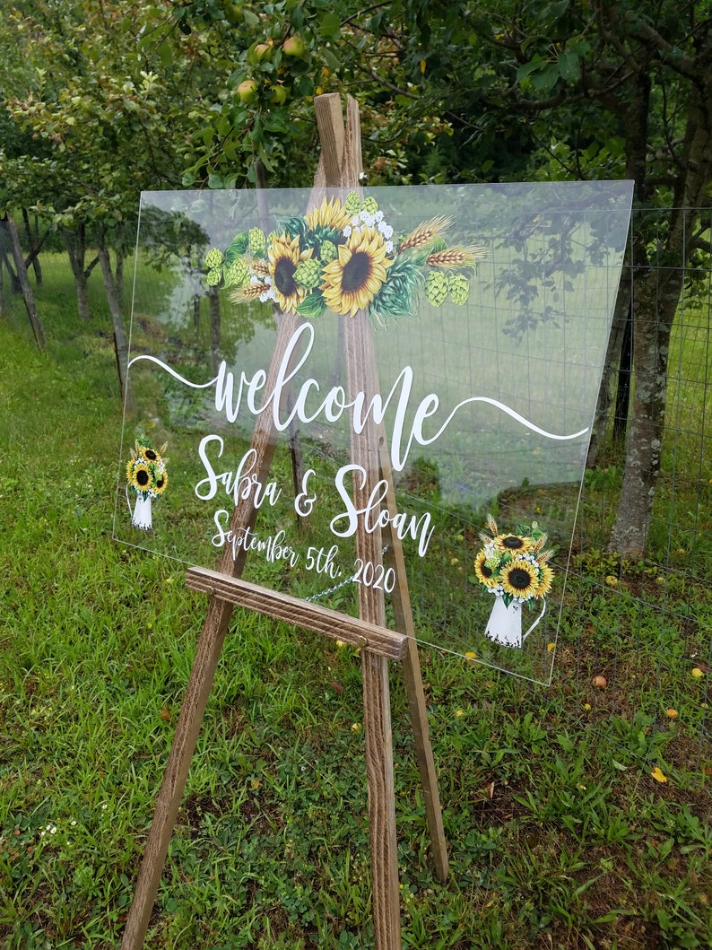 Rustic Wood Wedding Venue Easel, Large Bridal Shower Welcome Sign Display Stand, Country, Barn, Backyard, Beach, Orchard or Vinyard Decor image 5