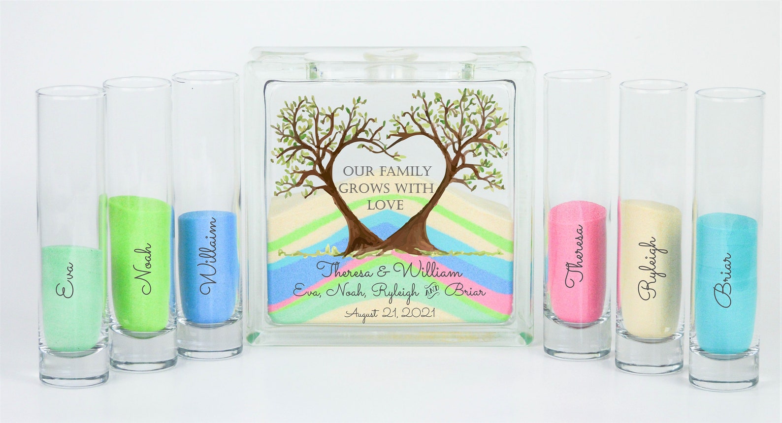 Blended Family Wedding Sand Ceremony Kit With Lid Unity Etsy