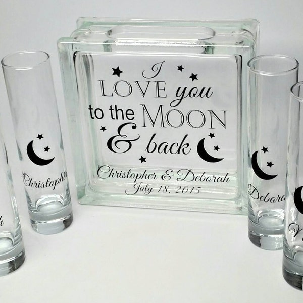 Blended Family Wedding Sand Ceremony, Beach Wedding Decor, Unity Candle Alternative, I Love You To The Moon Sand Set, Space Themed Wedding