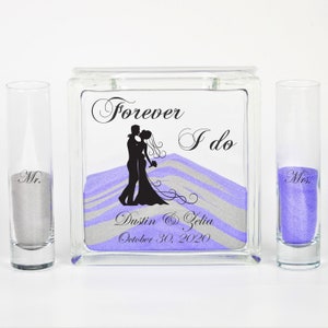 Forever I Do - Bride & Groom Silhouettes - Unity Sand Set, Wedding Sand Set, Unity Sand Ceremony Set, Beach Wedding Decor, Unity Candle Set