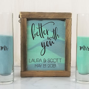 Rustic Unity Sand Ceremony Set Shadow Box, Unity Candle Alternative for Barn Wedding, Rustic Wedding, Country Wedding, or Woodlands Wedding