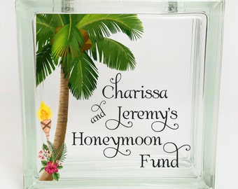 Honeymoon Savings Jar, Engagement Gift, Honeymoon Savings Bank, Wedding Money Dance Collection Jar, Personalized Bridal Shower Gift